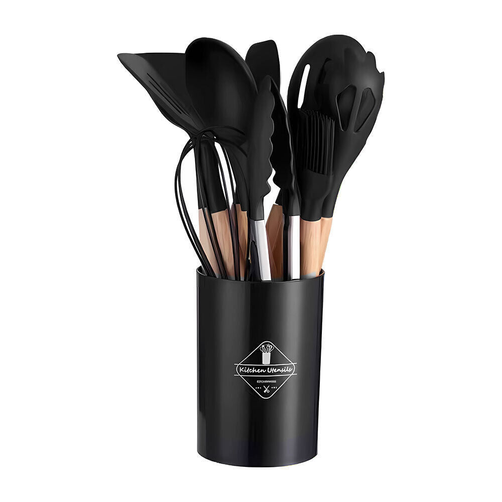 12Pcs Kitchen Utensils Set Silicone Cooking Nonstick Spatula Turner Spoon Tools