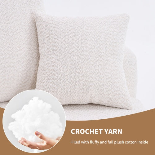 LY-031WH SWIVEL COMPRESSION CHAIR Single-seat Compression Chair, Crochet Yarn Material, Full Sponge Compression Swivel Chair,Compression Chair For Home Living Home Furniture Apartment Hotel Office