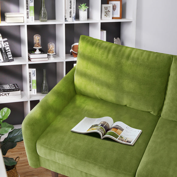 56.3-inch Velvet Round Arm Apartment Double Sofa