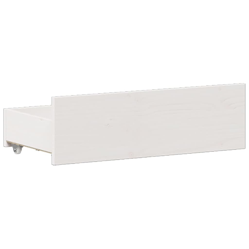 vidaXL Cadru pat fără saltea/cu tăblie, alb, 140x200cm, lemn masiv pin