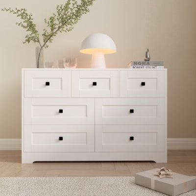 Chest Of Drawer With  White Color Farm Door