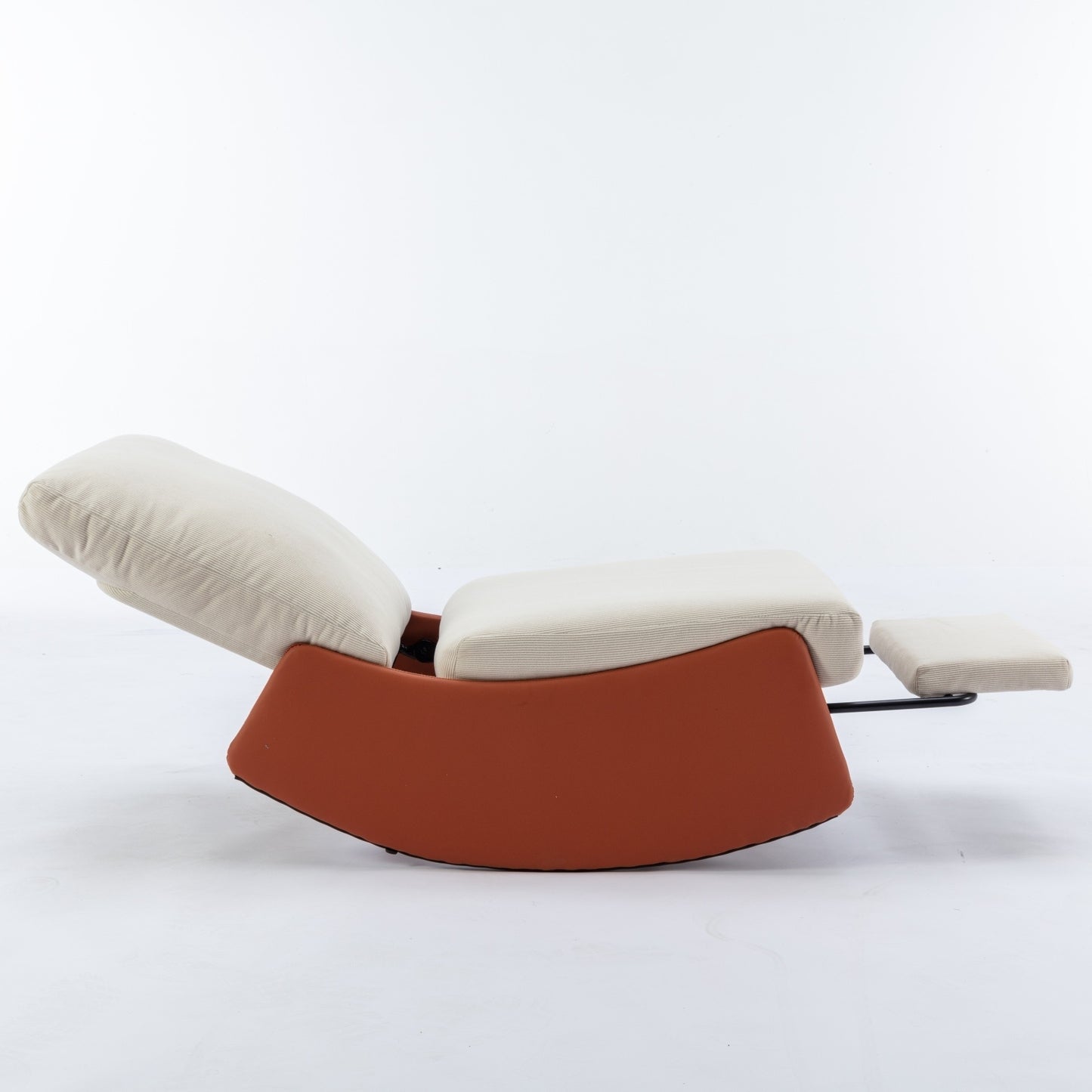 Modern Rocking Chair Recliner, Comfy Rocker Nursery Chair With Footrest, Accent Reading Chair, Uphol