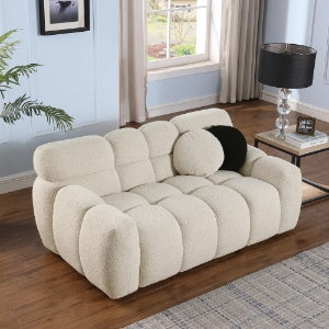 64.96 Length ,35.83 Deepth ,human Body Structure For USA People, Marshmallow Sofa,boucle Sofa ,2 Seater