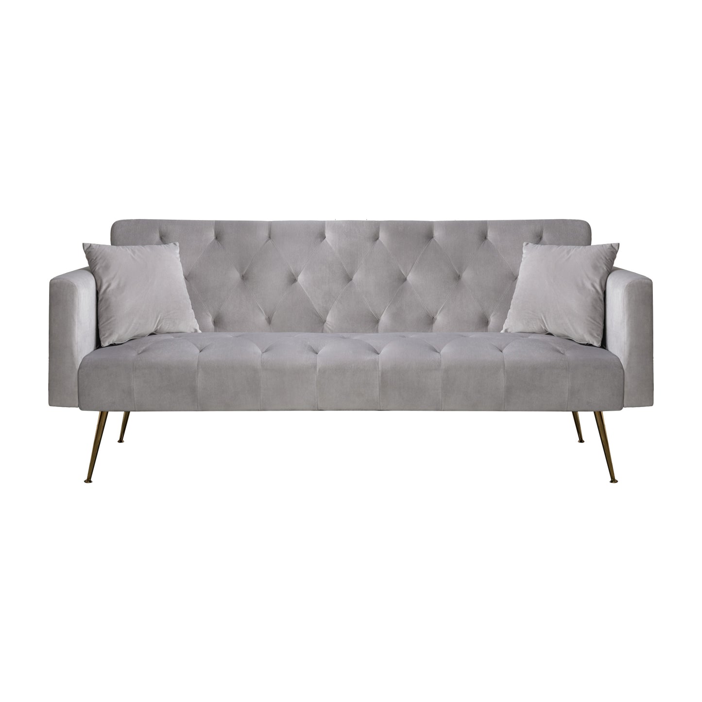 Modern Velvet Sofa Bed Folding Futon For Lving Room