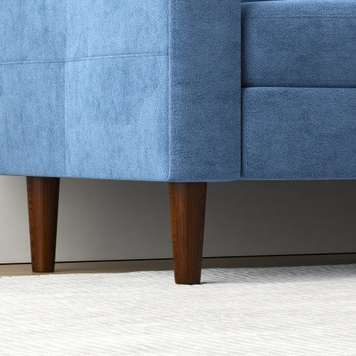 Convertible Combination Sofa Sofa L-Shaped Sofa With Storage Cabinet Footstool, Living Room Navy Blue Sofa, Living Room Bedroom Office Small Space 3-Seater Combination Sofa