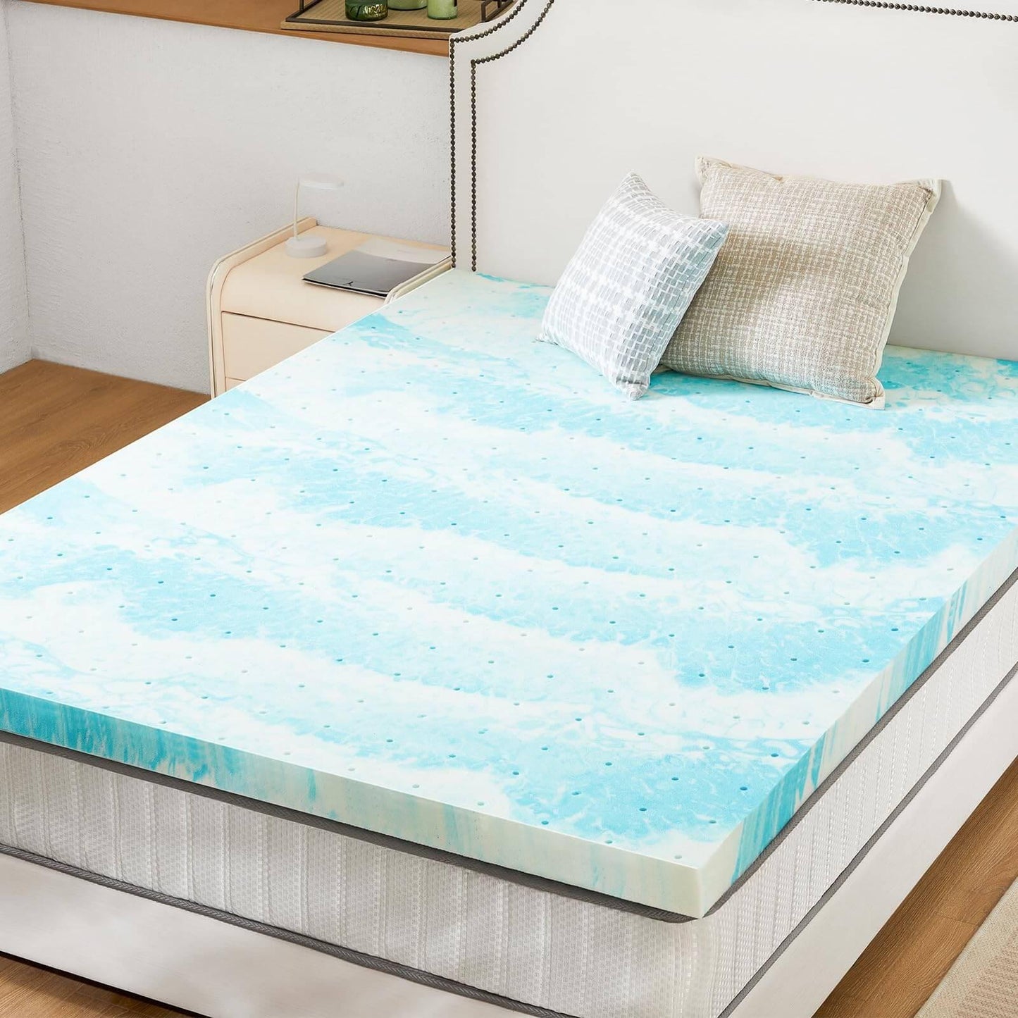 Mattress Topper Full Gel Memory Foam Mattress Topper Full Size for Back Pain