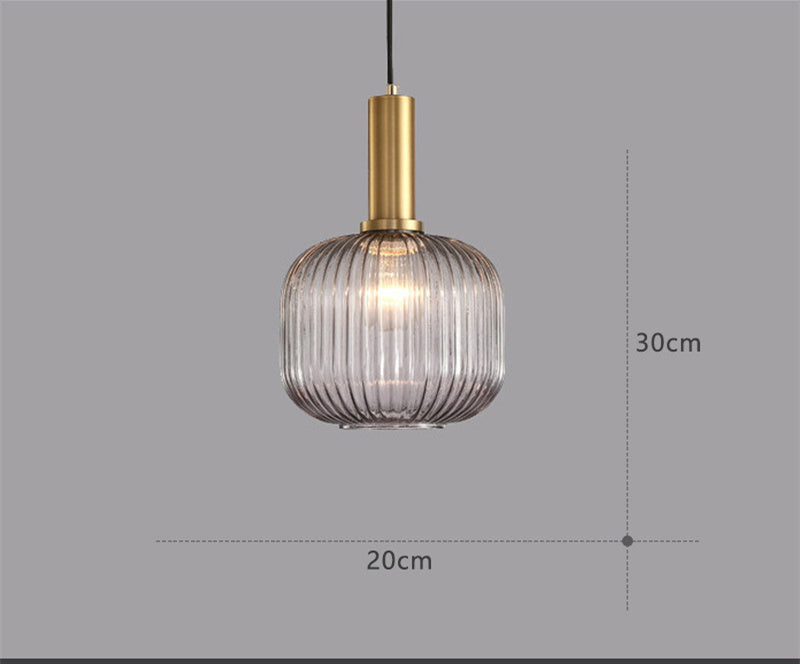 Bedroom Bedside Simple Bar Glass Chandelier Retro Lamps