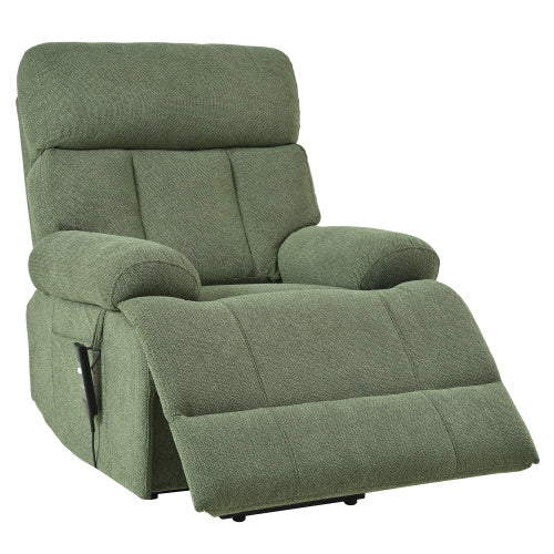 Oversized Power Lift Recliner Chair For Elderly, Electric Fabric Recliner Chair For Seniors, Home Theater Seating,Reclining Sofa Chair With Remote Control,Side Pocket ,Spacious SeatDark Green