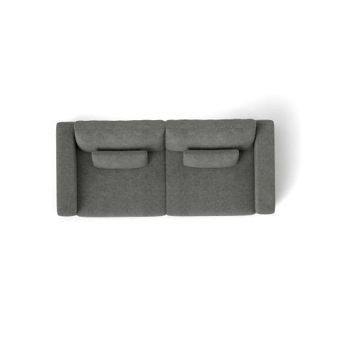 83 Modern Sofa Couches For Living Room, 3 Seater Sofa, Upholstered Compressed Cushions Detachable Cover,Pewter