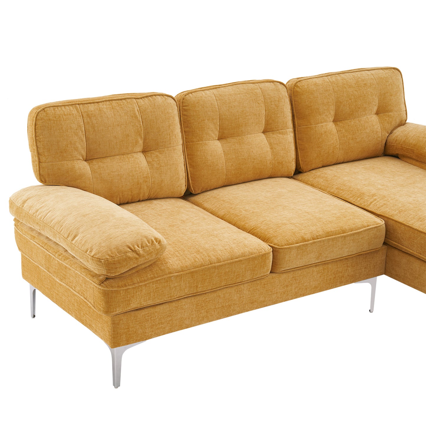 Three People With Noble Consort Yellow Indoor Combination Sofa