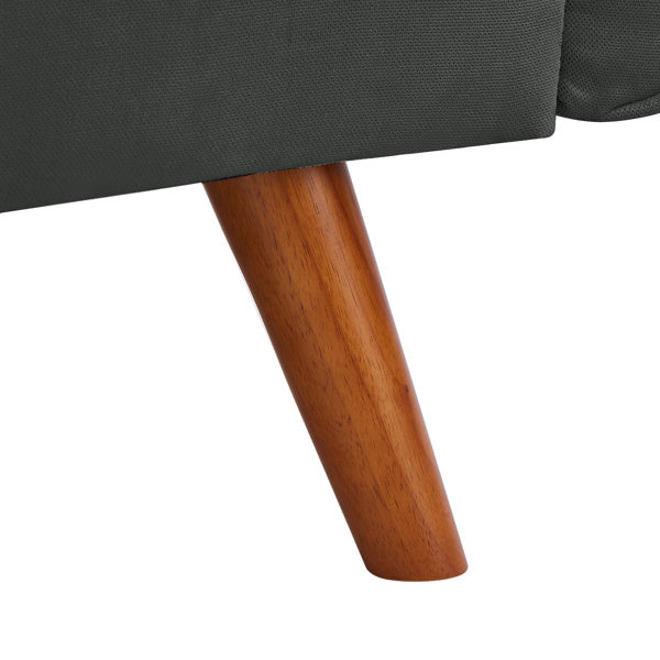 Newly Designed Linen Sofa Furniture With Adjustable Backrest And Easy Assembly Lounge Chair - Dark Gray
