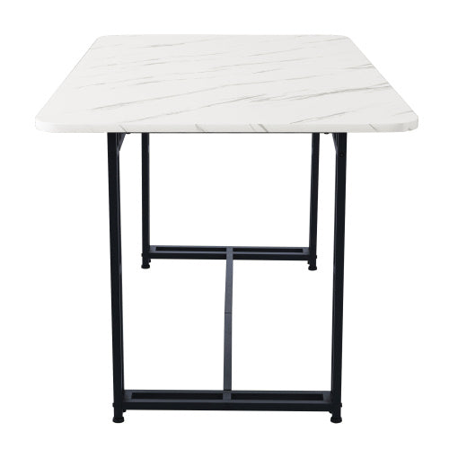 Metal Frame Rectangular Dining Table Modern Kitchen Table