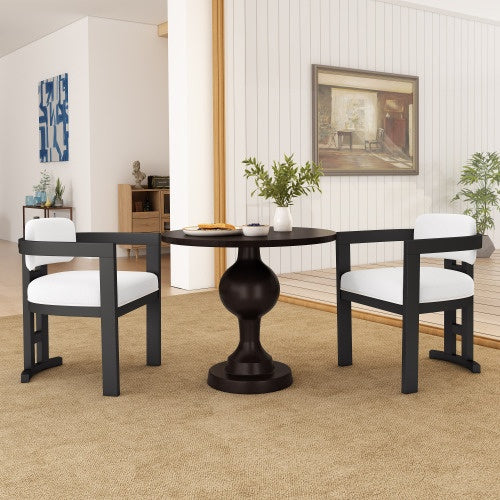 Indoor Upholstered Wood Dining Chair Set Of 2