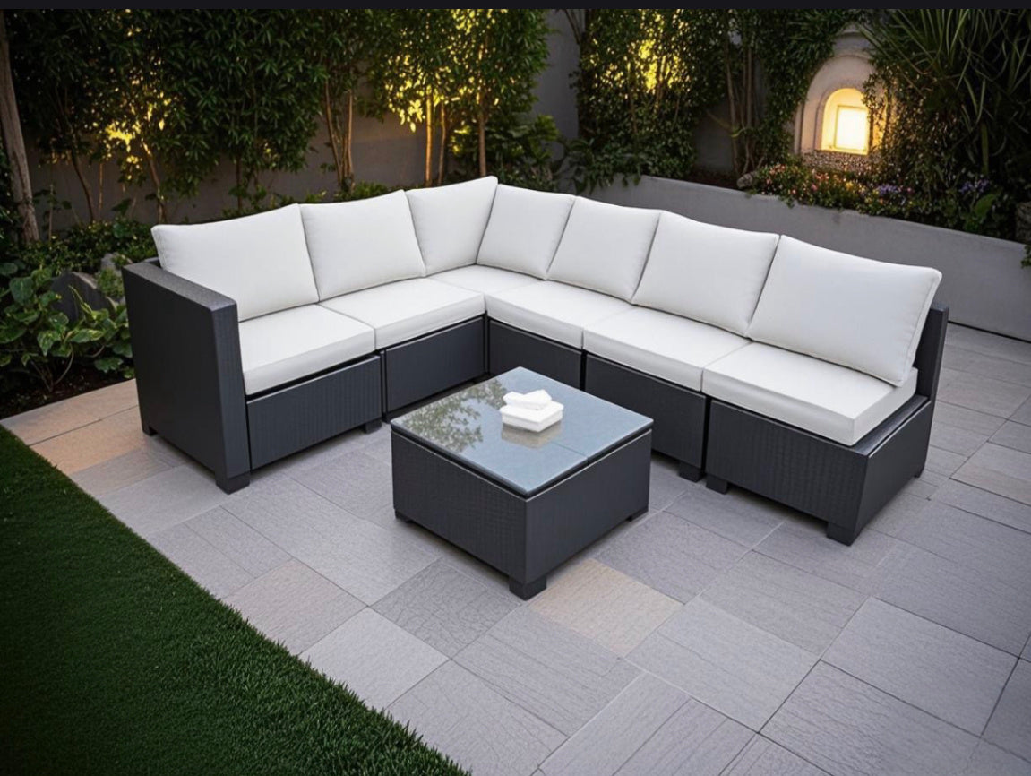 Outdoor Recreation, Courtyard Garden, Rattan Table And Chair Combination