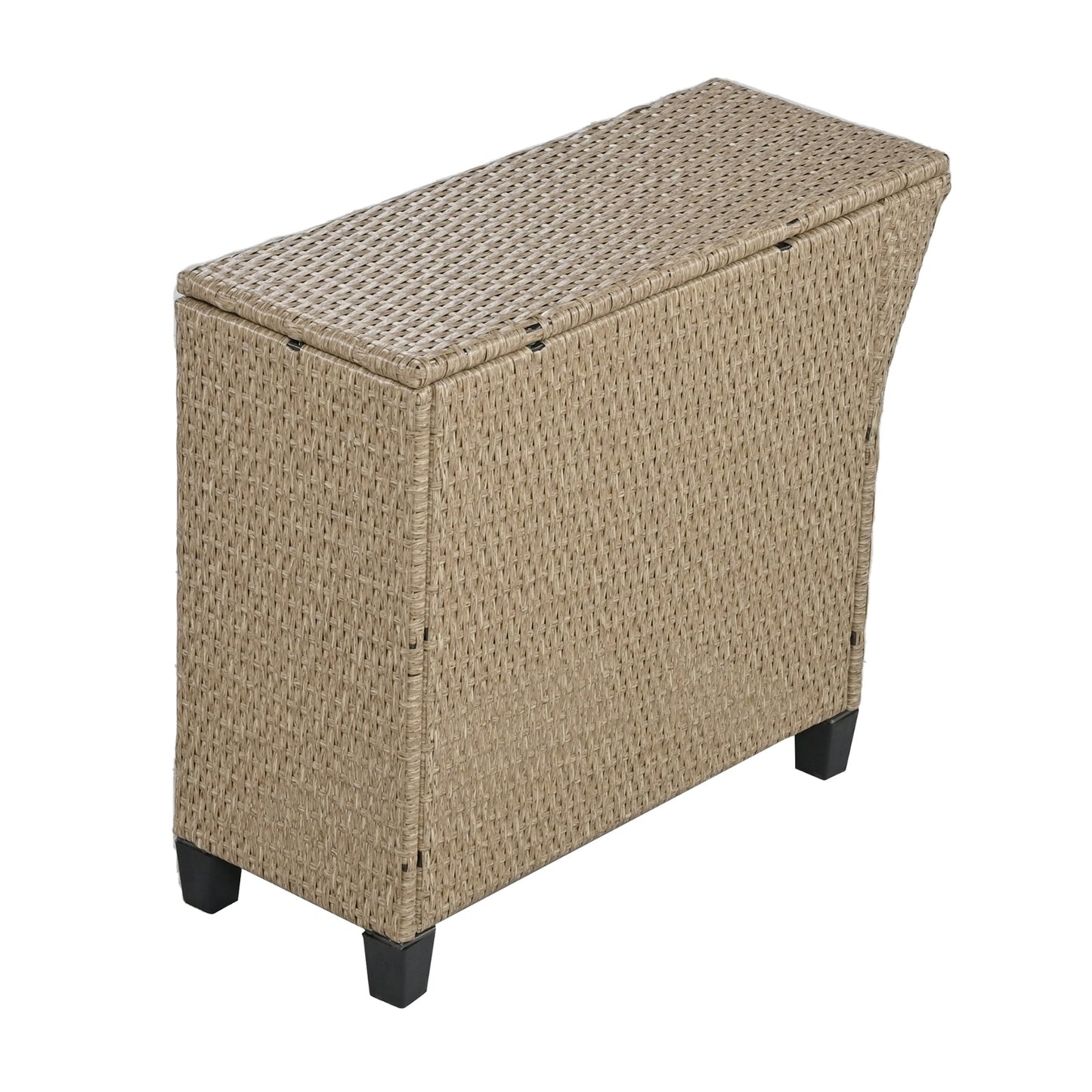U Style 6-Person Fan-Shaped Rattan Set With Cushions Table