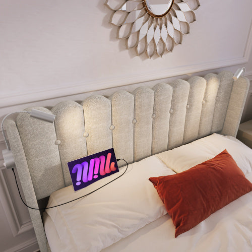 Linen Storage Space Bed Frame With Mattress Size 140cmx200cm