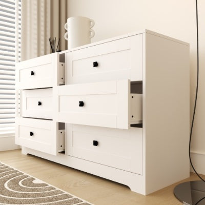 Chest Of Drawer With  White Color Farm Door