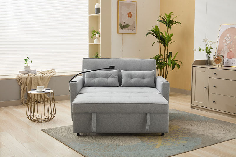 Futon Chair Bed Convertible Chair 3-in-1 Pull Out Sleeper Chair Beds With USB Ports,Wear-resistant And Anti-scratch, Armchair Bed Sleeper For Living Room Cannot Be Sold On Temu