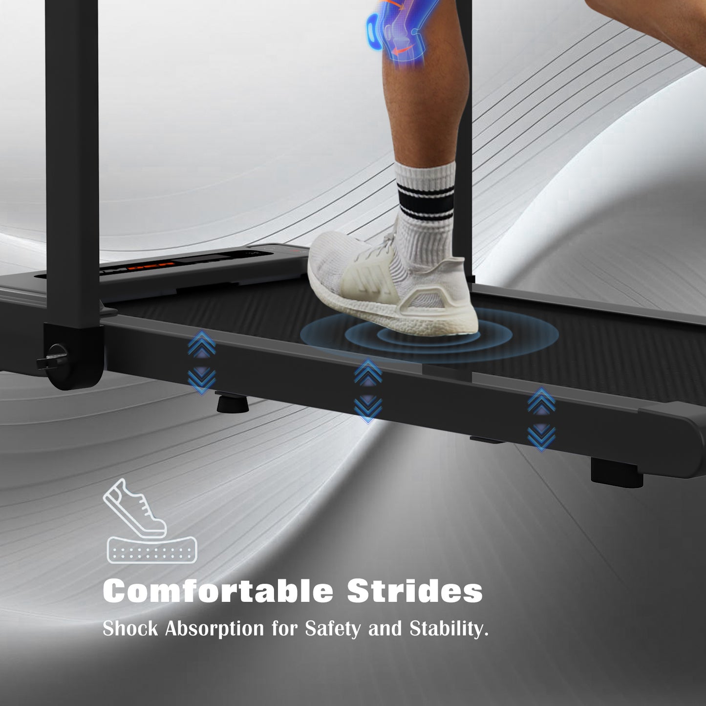 Walking Pad Under Desk Treadmill For Home Office -2.5HP Walking Treadmill 0.5-4MPH Capacity Treadmill For Walking Running Remote Control Batteries