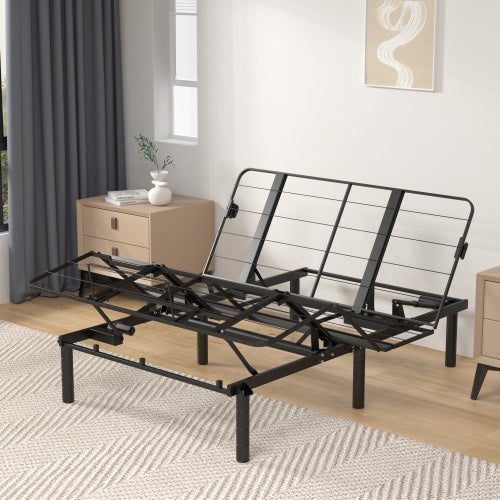 Zero Clearance Adjustable Bed Base Frame Head And Foot Incline Quiet Motor Queen Size Zero Gravity, Dual USB A C Ports