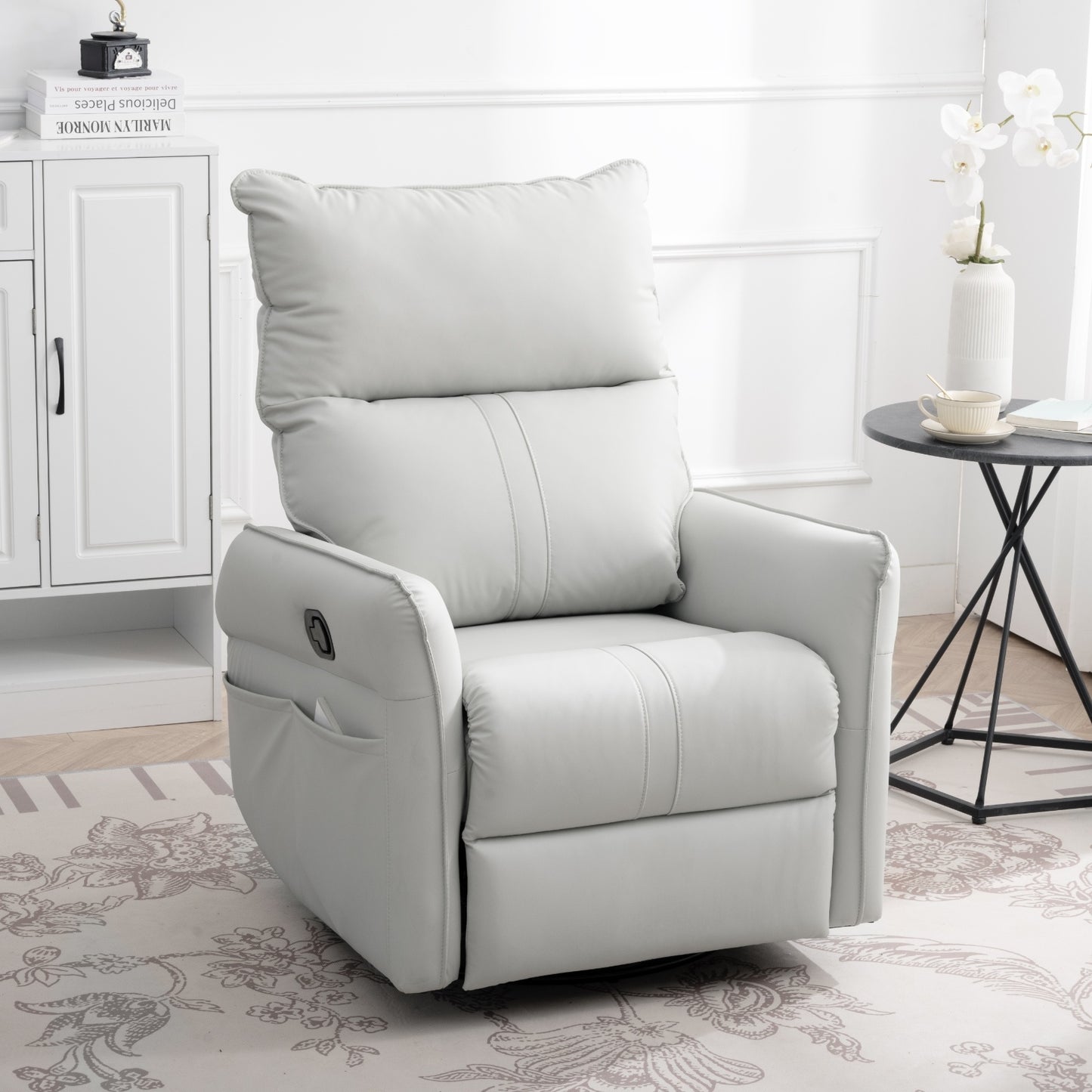 360 Swivel Rocking Recliner Chair, Nursery Glider, Modern Small Rocker