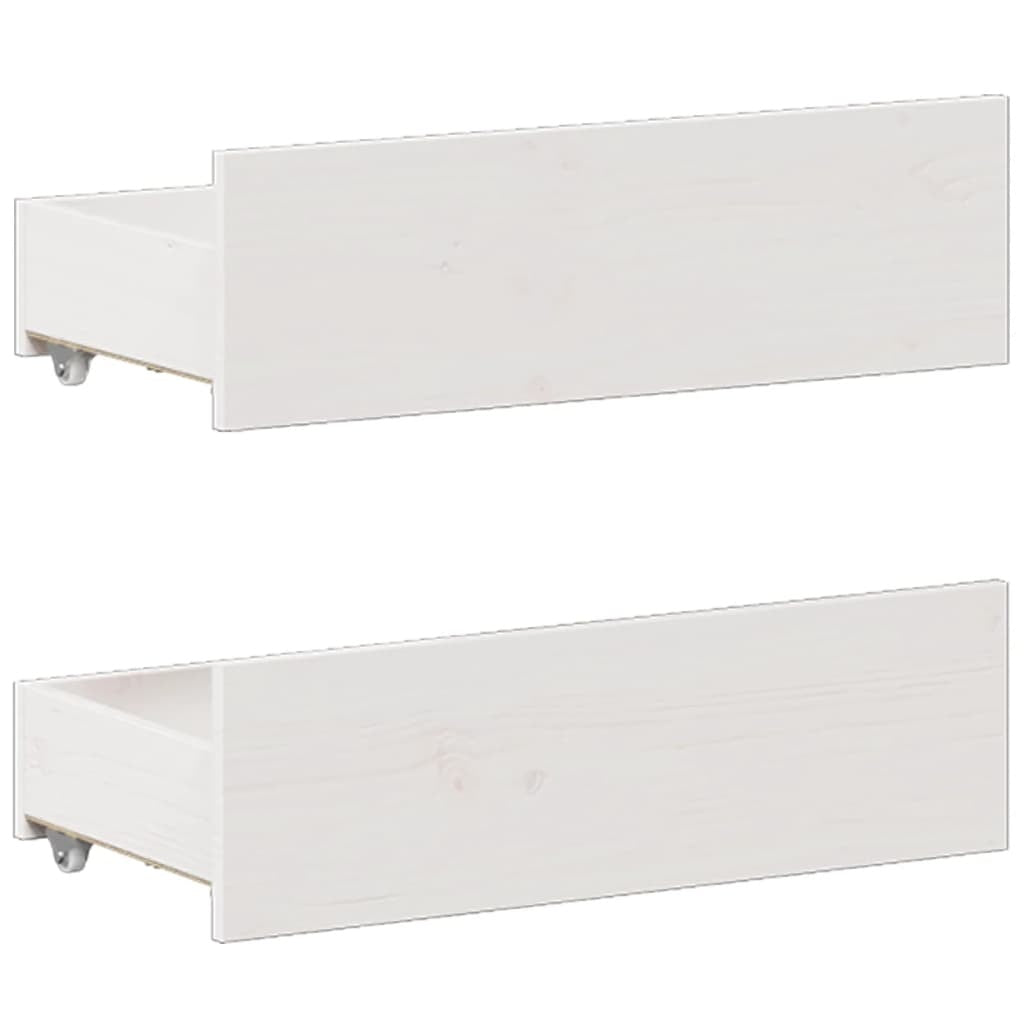 vidaXL Cadru pat fără saltea/cu tăblie, alb, 140x200cm, lemn masiv pin