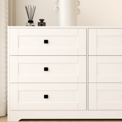 Chest Of Drawer With  White Color Farm Door