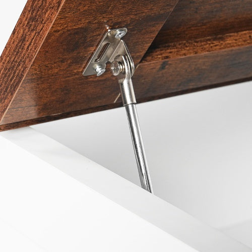 Coffee Table, Multi-functional Lifting Dining Table Coffee Table, Living Room Home Table, Modern Coffee Table 80CM, Vintage White