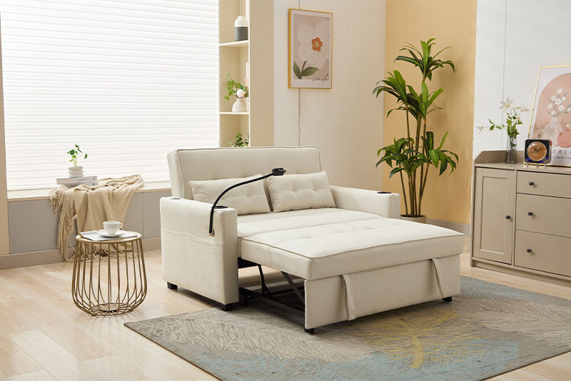 Futon Chair Bed Convertible Chair 3-in-1 Pull Out Sleeper Chair Beds With USB Ports,Wear-resistant And Anti-scratch, Armchair Bed Sleeper For Living Room Cannot Be Sold On Temu