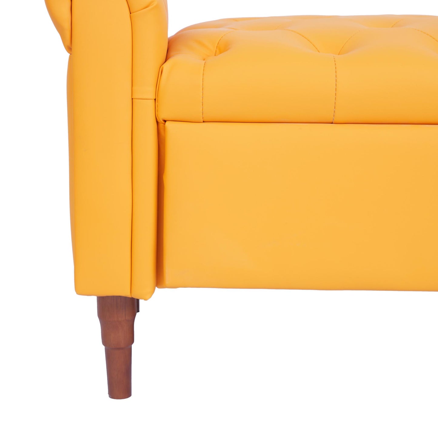 Storage PU Ottoman Bench with 2 Drawers for Bedroom End of Bed