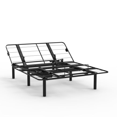 Zero Clearance Adjustable Bed Base Frame Head And Foot Incline Quiet Motor Queen Size Zero Gravity, Dual USB A C Ports