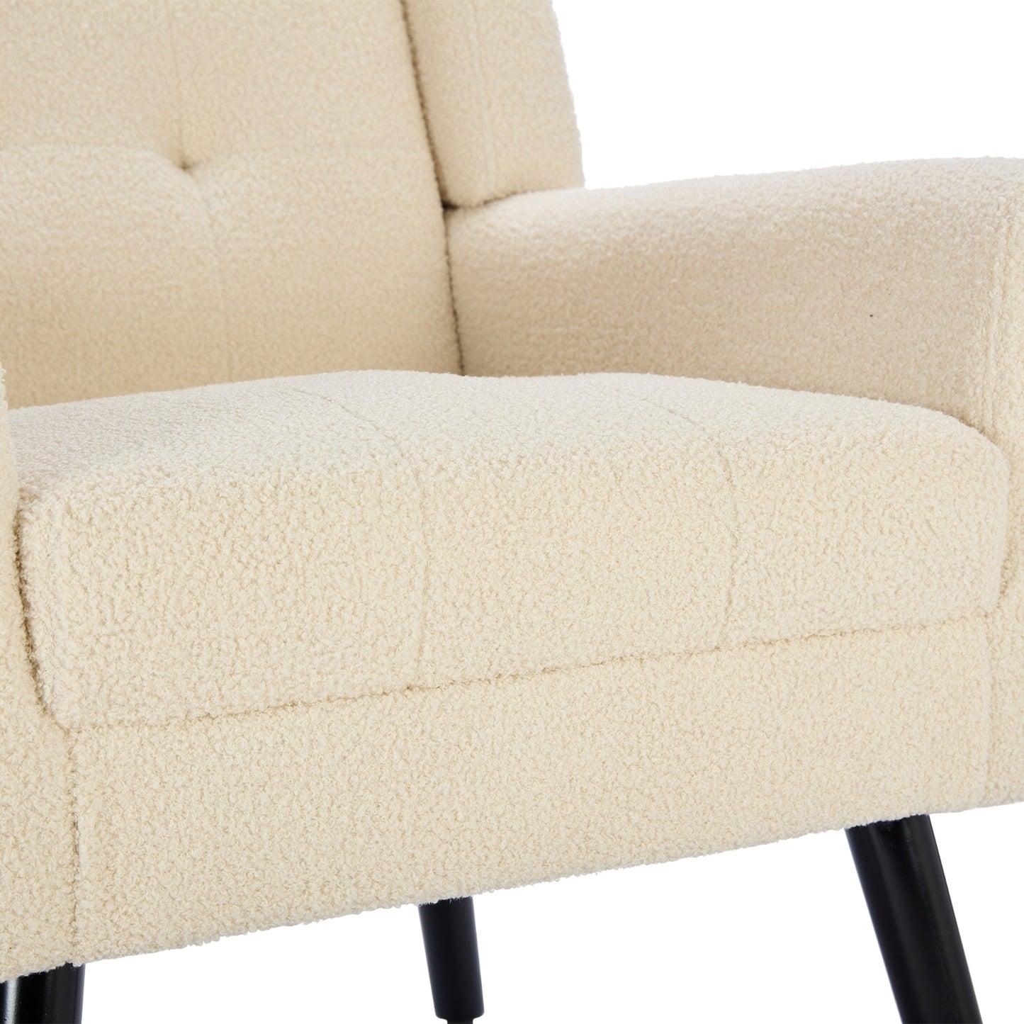 Modern Soft Teddy Material Ergonomics Accent Chair Living Room Chair Bedroom Chair Home Chair With B