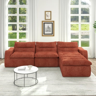 Right Sofa Seat, L-shaped Modular Combined Sofa, Compressed Combined Sofa, Modern Lazy Style Comfortable Beanbag Sofa