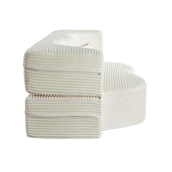 Modern Floor Sofa With 2 Pillows,Convertible Plush Corduroy Sleeper Sofa Bed,Full Size Folding Mattress For Living Room,Guest Bed,no Assembly Required,Beige