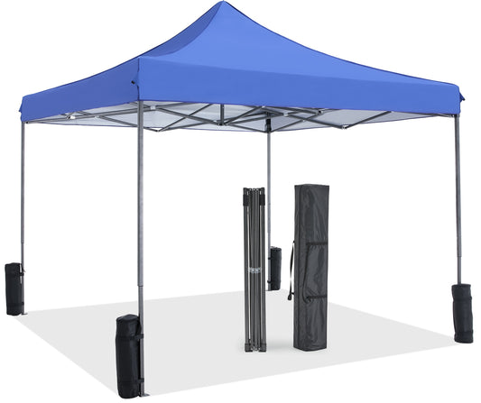 10 X 10ft  Up Canopy Tent Easy Setup Outdoor Shade Instant Portable Sun Shelter Canopy Tent For Parties Camping Beach