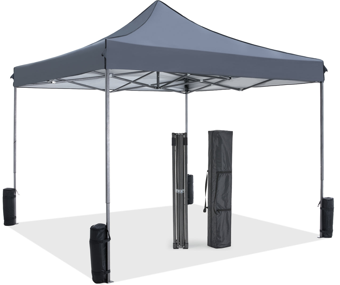 10 X 10ft  Up Canopy Tent Easy Setup Outdoor Shade Instant Portable Sun Shelter Canopy Tent For Parties Camping Beach