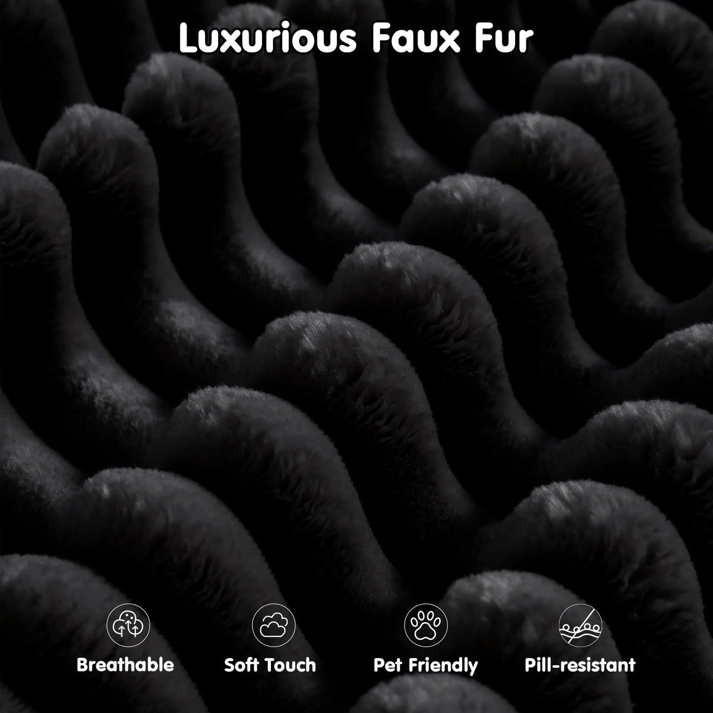 Oversized Double Lounge Chaise,Cloud Plush Sofa Bed,Upholstered Boneless Cloud Sofa Deep Seat,No Assembly Required,Modern Corduroy Sleeper Loveseat Chair For Living Room Bedroom Reading,Black