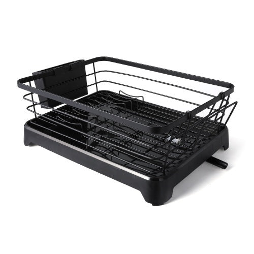 Stainless Steel Rust-Proof Dish Drying Rack With Tray - Space-Saving, Anti-Slip,  Removable Utensil Holders For Kitchen Countertop  Cabinet