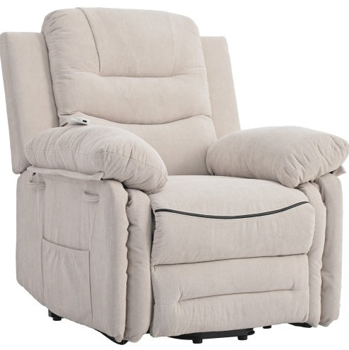Massage Recliner,Power Lift Chair For Elderly With Adjustable Massage And Heating Function,Recliner Chair With Infinite Position And Side Pocket For Living Room ,Blue