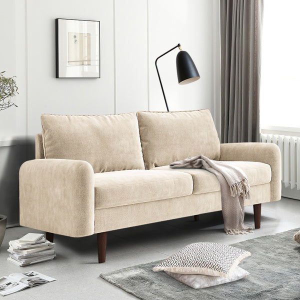 56.3-inch Velvet Round Arm Apartment Double Sofa