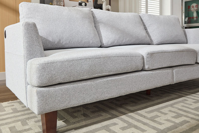Fabric 3 Seater Couch With 2 USB, Comfortable Sectional Couches And Sofas For Living Room Bedroom Office Small Space, Easy Assembly & Comfy Cushion Cannot Be Sold On Temu