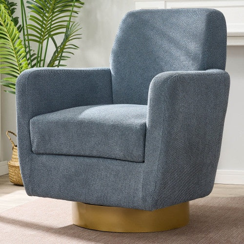 360 Degree Rotation Armchair Cotton Linen Skin Friendly Fabric Ergonomic Design Living Room Chair Bedroom Chair Living Room Chair Suitable For Indoor Home