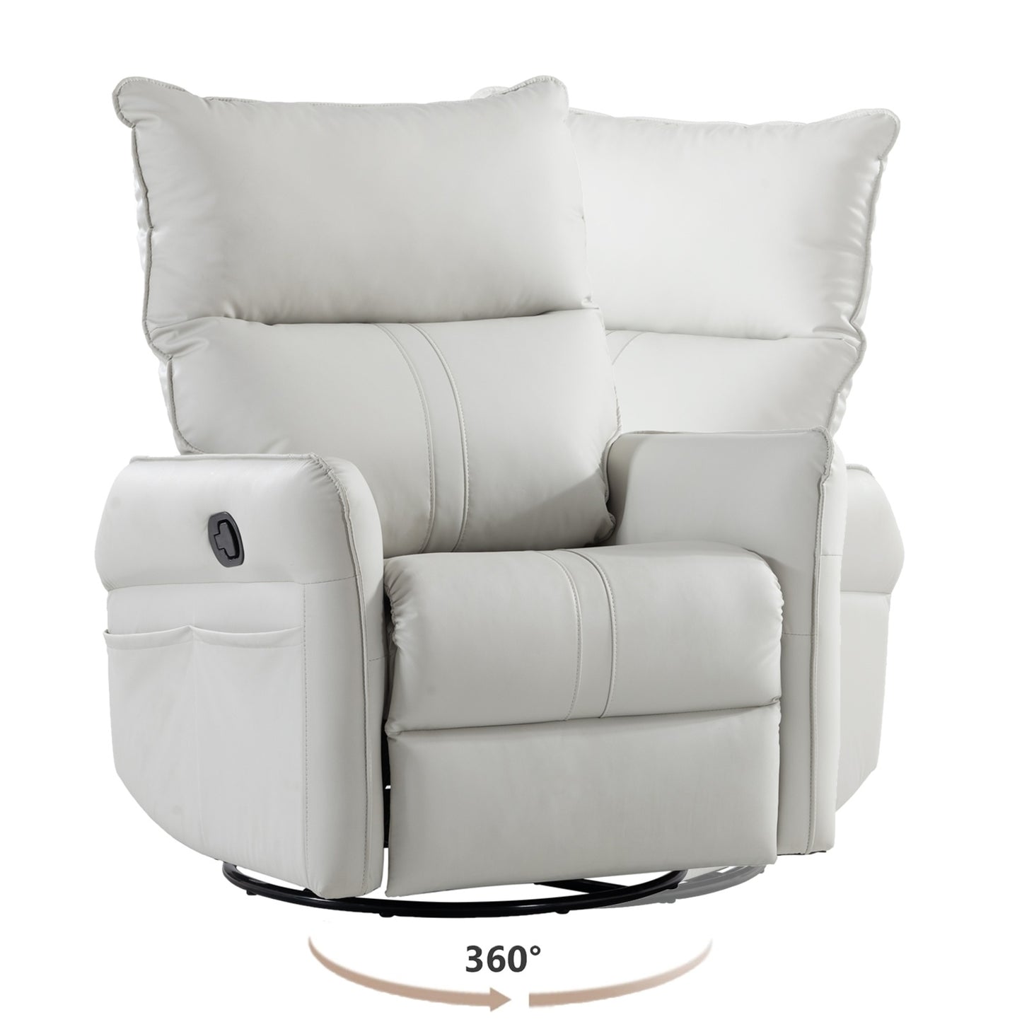 360  Swivel Rocking Recliner Chair, Nursery Glider, Modern Small Rocker