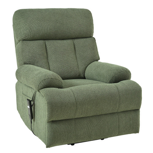 Oversized Power Lift Recliner Chair For Elderly, Electric Fabric Recliner Chair For Seniors, Home Theater Seating,Reclining Sofa Chair With Remote Control,Side Pocket ,Spacious SeatDark Green