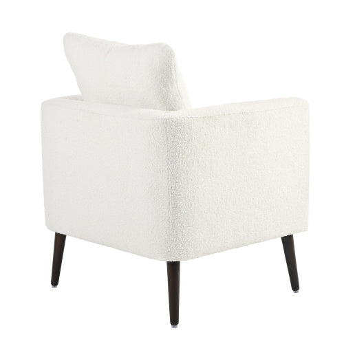 Solid Wood Leg Fabric Armchair