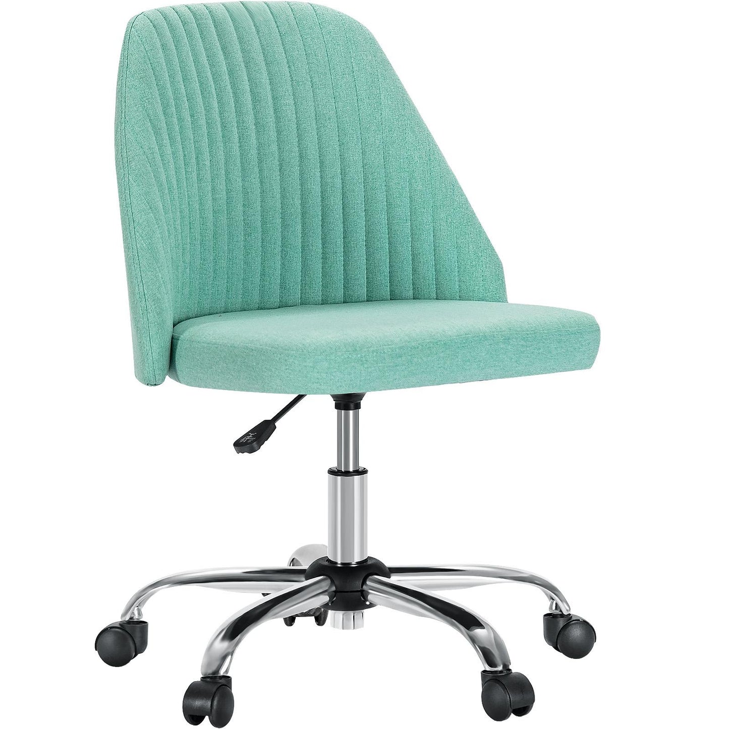 Home Office Desk Chair - Adjustable Rolling Chair, Armless Cute Modern Task Chair for