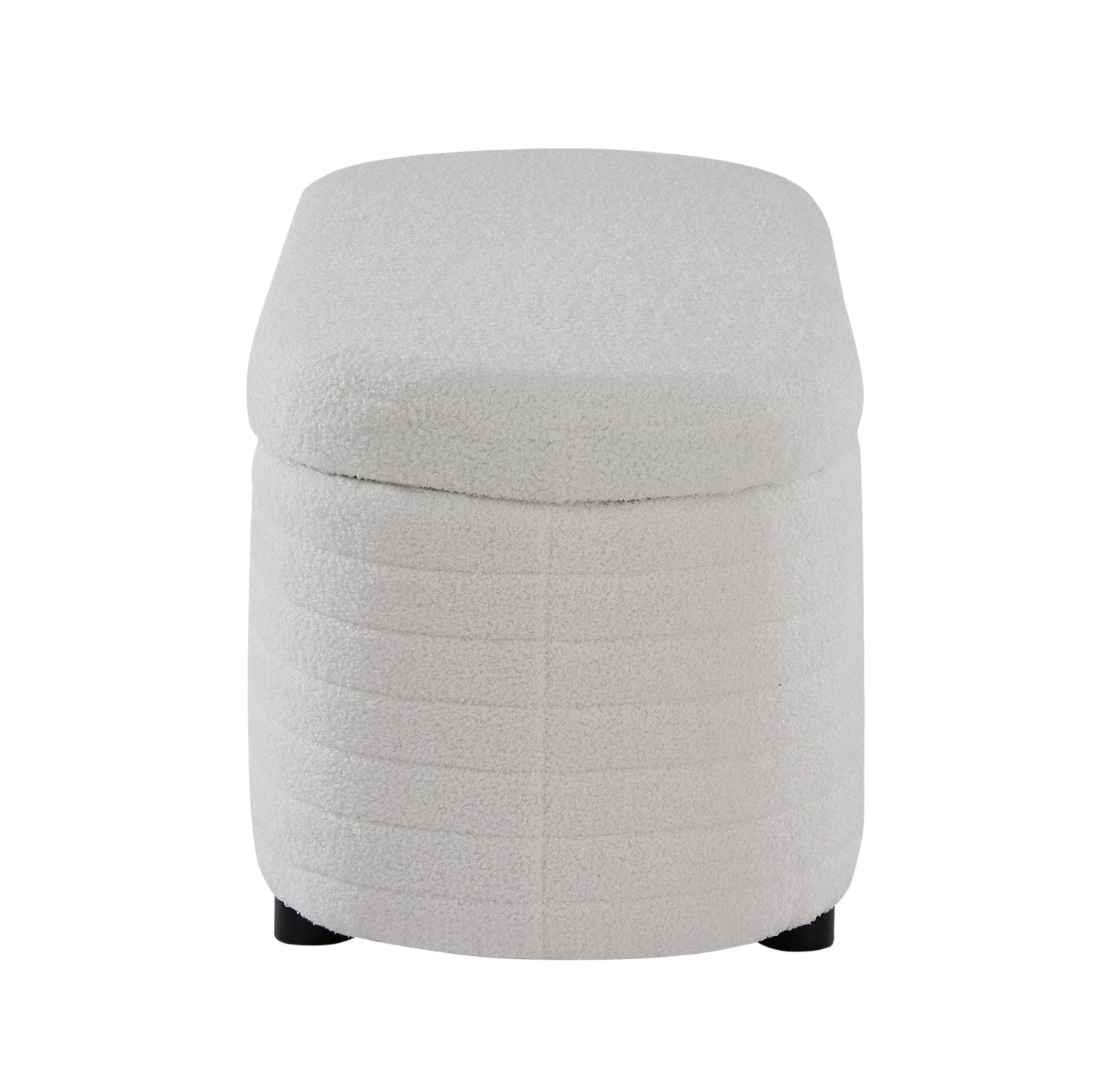 Multi-functional storage teddy fleece material sofa bench