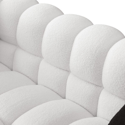 62.2length ,35.83 Deepth ,human Body Structure For USA People, Marshmallow Sofa,boucle Sofa ,White Color, 2 Seater