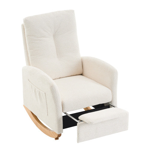 Decorative Rocking Chair With Footrest