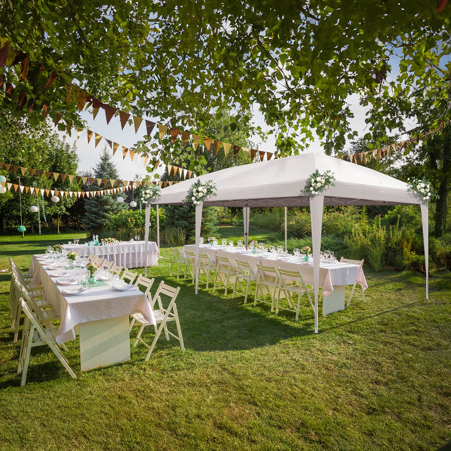 3 X 6M White 6 Sides, Home Folding Pergola Parking Shed Advertising Tent